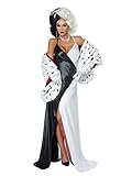 California Costumes Women Cruel Diva/Adult, Black/White/Red, Medium