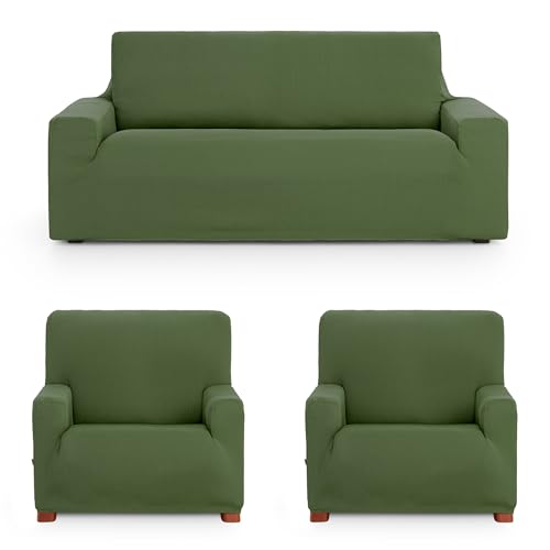 ECOMMERC3 | Trio 3+1+1 Universal and Versatile Sofa Cover - Green Protector Easy to Install for Back, Seat and Arms