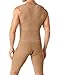 Leo Mens Post-Surgical and Slimming Firm Compression Bodysuit Shaper,Beige,Medium
