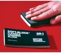 JLMSB1 Motor Guard Sanding Block, Soft-Block, Flexible, Double Density, 2 Blocks in One, No Adhesives Neccesary