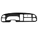Black Plastic Dashboard Dash Instrument Cluster Bezel Cover Cap(clips included) for 1998-2002 Dodge Ram Pickup