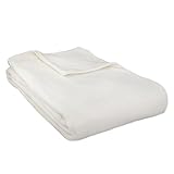 Cozy Fleece - Alta Luxury Hotel Fleece Blanket,Queen, Ivory