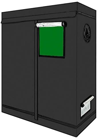 Kingsea 120 x 60 x 150cm Home Use Dismountable Hydroponic Plant Growing Tent with Window Green & Black （US Shipping）