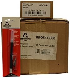 American Line 66-0541CS #11 Hobby Carbon Blades, 5 Plus Handle, 0.021", 6 Cartons per Case (Pack of 60)