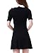 Aphratti Women's Short Sleeve Peter Pan Collar Cute Skater Dress Fit and Flare A-Line Casual Dresses