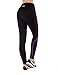 baleaf Women's Fleece Lined Leggings Cold Weather Snow Pants Running Cycling Tights Winter Thermal Hiking Pants Purple Line Size M