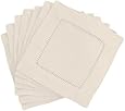 Ivory 6x6 Hemstitch Cocktail Napkins 1 Dozen