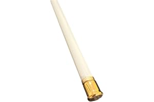 Graber 7/16-Inch Round Sash Cafe Curtain Rod (18 to 28-Inches Adjustable Width, White w/ Brass Ends)