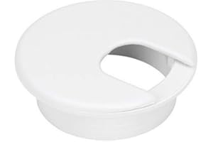 PETUTU 10 Pack 2 Inch White Desk Grommet for Wires Cords-Plastic