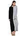 Verdusa Women's Color Block Long Sleeve Plus Size Caftan Casual Loose Maxi Dress