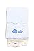 Spasilk Baby-Boys Newborn 3 Pack 100% Cotton Burp Cloths, Blue Elephant, One Size, (BC 006)