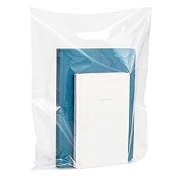 Juvale 100 Pack Clear Gift Bags with Handles, 12 x