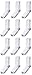 Fruit of the Loom Girl's 12 Pack Crew Socks,  White/Grey, Shoe Size: 10.5-4 (medium)
