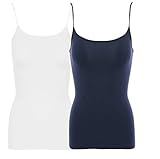 Sugarlips Basic Seamless Camisole 125 (2PACK: NAVY/WHITE)