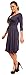 Zeta Ville Women's V Neck 3/4 Sleeve Casual Jersey Dress 282z Blue Grey 14