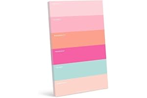 Bliss Collections Weekly Planning Pad, To Do List Notebook - Undated Tear-Off Sheets Notepad - Work Calendar, Organizer, Scheduler for Goals, Tasks - Colorblock, 6" x 9", 50 Sheets