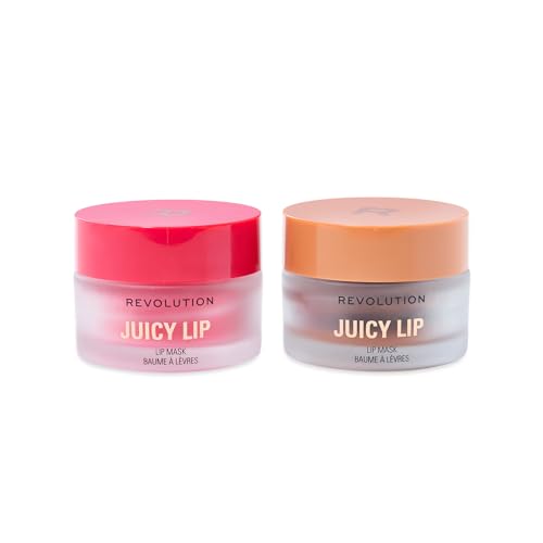 Revolution Juicy Peptide Lip Mask Set, Full-Look Lip Gift Set, 2-Piece Lip Coll…