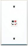 RiteAV - 1 Port Speaker Wall Plate - White