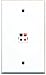 RiteAV - 1 Port Speaker Wall Plate - White