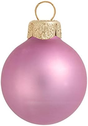 8ct Matte Rosewood Pink Glass Ball Christmas Ornaments 3.25" (80mm)