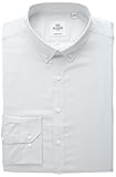 Ben Sherman Men's Slim Fit Button Down Collar Oxford Dress Shirt, White, 16.5