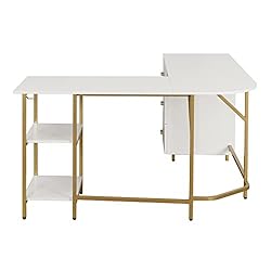 Techni Mobili L Shaped Desk - Two-Toned Computer