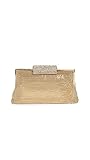 Whiting & Davis Bubble Mesh and Crystal Clutch,Gold,one size