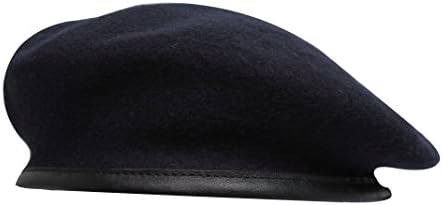 Navy Blue Wool Beret British Army Cap Perfect for Military Cadets + Commando - Various Sizes - 54CM - 63CM