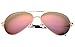 LUENX Large Aviator Sunglasses Polarized for Men & Women with Case - 400 UV (1612-Pink, 62)