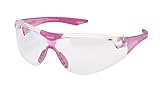 Elvex WELSG18CSLPINK Avion, One Size, Clear Lens/Slim Fit Pink Temple