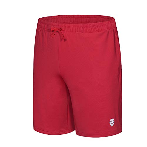 PIQIDIG Youth Boys' Loose Fit Athletic Shorts Quick Dry Active Shorts with Pocket, 2-Pack (Red(1-Pack), X-Small)
