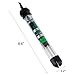 Uniclife Submersible Aquarium Heater 50W with Thermometer and Suction Cup, 10 Gallon