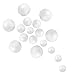 PRALB 120PCS Smooth and Round Foam Craft Balls, Polystyrene Foam Ball Makes Large DIY Ornaments, White, 3 Different Sizes(2CM, 2.5CM, 4CM)