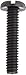 Nylon 6/6 Pan Head Machine Screw, Black, Slotted Drive, #4-40 Thread Size, 1/4