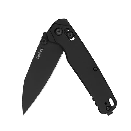 Kershaw Bel Air Pocket Knife, Black, 3.1 Inch Reverse Tanto Blade