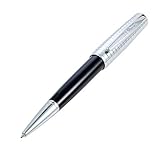 S.T. Dupont Saint Michel Ballpoint Pen Black Lacquer & Chrome Medium 440140