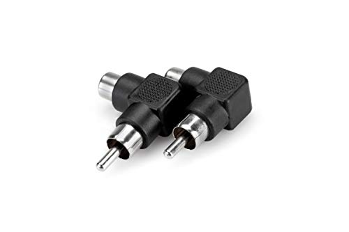 Hosa GRA-259 RCA to RCA Right Angle Adaptors, 2 Pieces