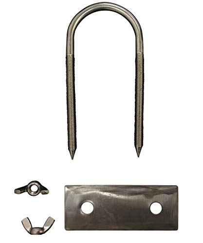SpitJack Stainless Rotisserie Fork U-Bolt, 5.5 Inches Long Meat Trussing Accessories. 2 Inch Wide Spit Rod Capacity. Rotisserie Parts for Whole BBQ Pig, Hog, Lamb and Turkey. - Thumbnail 5
