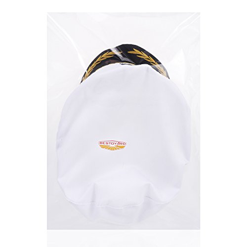 Adult Yacht Captain Hat White Sailor Hat for Women Men Yacht Boat Sailor Captain Cap Marine Admiral Costume Party Cosplay Accessory