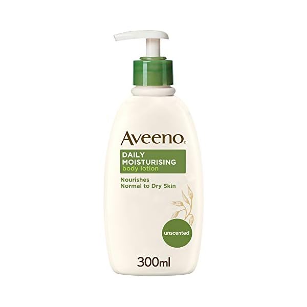 Aveeno-Daily-Moisturising-Lotion-Moisturises-for-24-Hours-Body-Lotion-for-Normal-to-Dry-Skin-Care-unscented-300ml Aveeno Daily Moisturising Lotion | For Normal to Dry Skin Care | With Prebiotic Oatmeal and Glycerin | Moisturises for…