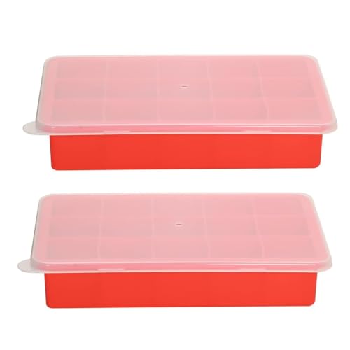 Kit Com 2 Formas de Gelo em Silicone com Tampa Ideal Para Congelar Papinha Bebê Livre Bpa Produz 15 Cubos de Gelo Por Vez de 35ml Cada Prática Resistente Magic Utilidades