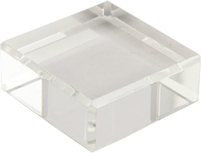 Glass Eye Studio Crystal Square Block Base 2" Stand