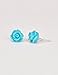 Mudder 6 Pairs Handcrafted Resin Rose Earring Studs
