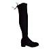 Kaitlyn Pan Women's Microsuede Flat Heel Over The Knee Thigh High Boots