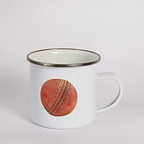 Sporting Nation Cricket Old Ball Enamel Mug