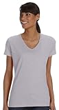 Fruit of the Loom Ladies Heavy Cotton HD V-Neck T-Shirt L39VR-Athletic Heather-L