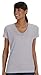 Fruit of the Loom Ladies Heavy Cotton HD V-Neck T-Shirt L39VR-Athletic Heather-L