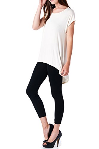 82 Days Women'S Rayon Span High &amp; Low Sleeveless Tunic - Solid