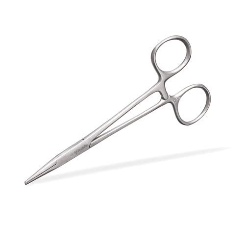 TFS Angling Fishing Forceps Pliers.Stainless Steel.Fly Fishing.Hook Remover,Unhooking.Straight or Curved 13cm or 18cm.Metal Disgorger included