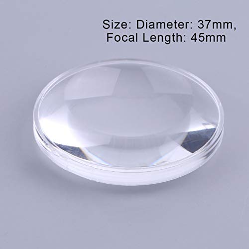 Liobaba 1PCS 37mm Dia Double Aspheric Convex Lens 45mm Focal Length Virtual Reality VR Biconvex Lens Optics Lens for Camera Projector - Thumbnail 7